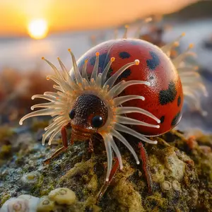 Ladybug + Sea anemone